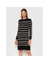 Calvin Klein Rochie tricotată Stripe Logo K20K203060 Negru Regular Fit - Pled.ro