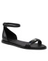 Calvin Klein Sandale Barely There Flat Sndl W/Hdw-Lth HW0HW01187 Negru - Pled.ro