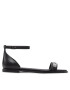 Calvin Klein Sandale Barely There Flat Sndl W/Hdw-Lth HW0HW01187 Negru - Pled.ro