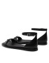 Calvin Klein Sandale Barely There Flat Sndl W/Hdw-Lth HW0HW01187 Negru - Pled.ro