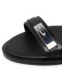 Calvin Klein Sandale Barely There Flat Sndl W/Hdw-Lth HW0HW01187 Negru - Pled.ro