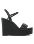 Calvin Klein Sandale Wedge 70Hh HW0HW01485 Negru - Pled.ro