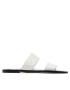 Calvin Klein Șlapi Almond Flat 2Bar Slide HW0HW01134 Alb - Pled.ro