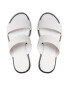 Calvin Klein Șlapi Almond Flat 2Bar Slide HW0HW01134 Alb - Pled.ro