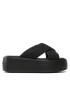 Calvin Klein Șlapi Bubble Slide - Woven HW0HW01468 Negru - Pled.ro