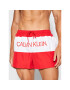 Calvin Klein Swimwear Pantaloni scurți pentru înot Drawstring KM0KM00553 Roșu Regular Fit - Pled.ro