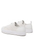 Calvin Klein Teniși Low Top Lace Up Lth HM0HM01045 Alb - Pled.ro