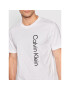 Calvin Klein Tricou Off Placement Logo K10K109738 Alb Slim Fit - Pled.ro