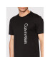 Calvin Klein Tricou Off Placement Logo K10K109738 Negru Slim Fit - Pled.ro