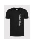 Calvin Klein Tricou Off Placement Logo K10K109738 Negru Slim Fit - Pled.ro