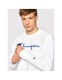 Champion Bluză Embroidered Script Logo Reverse Weave 216539 Alb Regular Fit - Pled.ro