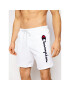 Champion Pantaloni scurți pentru înot Satin Script Logo Board 214428 Alb Board Fit - Pled.ro