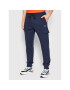 Champion Pantaloni trening Embroidered С Logo 217074 Bleumarin Regular Fit - Pled.ro