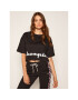 Champion Tricou Cropped Script Logo Print Boxy 112655 Negru Oversize - Pled.ro