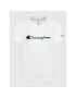 Champion Tricou Embroidered 217814 Alb Regular Fit - Pled.ro