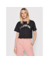 Champion Tricou Embroidered Bookstore Logo 114969 Negru Cropped Fit - Pled.ro