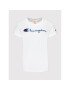 Champion Tricou Script Logo 110992 Alb Heritage Fit - Pled.ro