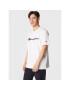 Champion Tricou Script Logo Emroidery 218007 Alb Regular Fit - Pled.ro