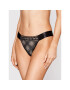 Chantal Thomass Chilot tanga Initials T09D70 Negru - Pled.ro