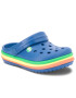 Crocs Șlapi Cb Rainbow Band Clog K 205205 Bleumarin - Pled.ro