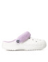 Crocs Șlapi Baya Lined Fuzz Strap Clog 206633 Alb - Pled.ro