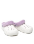 Crocs Șlapi Baya Lined Fuzz Strap Clog 206633 Alb - Pled.ro