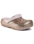 Crocs Șlapi Classic Glitter Lined Clog K 205937 Auriu - Pled.ro