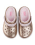 Crocs Șlapi Classic Glitter Lined Clog K 205937 Auriu - Pled.ro