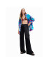 Desigual Bluză 23SWSK34 Turcoaz Oversize - Pled.ro