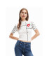 Desigual Bluză Patch 23SWTKBV Alb Slim Fit - Pled.ro