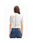 Desigual Bluză Patch 23SWTKBV Alb Slim Fit - Pled.ro