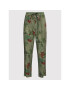 Desigual Pantaloni din material DISNEY Mickey Camo Flowers 22SWPW23 Verde Regular Fit - Pled.ro