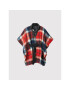 Desigual Poncho Red Check Milan 22WAIA12 Roșu Relaxed Fit - Pled.ro