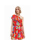 Desigual Rochie de vară Tropical 23SWVW83 Roșu Regular Fit - Pled.ro