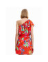 Desigual Rochie de vară Tropical 23SWVW83 Roșu Regular Fit - Pled.ro