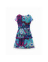 Desigual Rochie de zi 23SGVK19 Albastru Regular Fit - Pled.ro