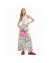 Desigual Rochie de zi 23SWVK91 Alb Regular Fit - Pled.ro