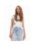 Desigual Tricou 23SWTKAJ Bej Regular Fit - Pled.ro