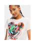 Desigual Tricou 23WWTKC7 Alb Regular Fit - Pled.ro