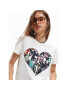 Desigual Tricou Cor 23SWTK92 Alb Regular Fit - Pled.ro