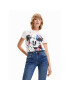 Desigual Tricou DISNEY 23SWTK59 Alb Regular Fit - Pled.ro