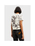 Desigual Tricou DISNEY Mickey 22WWTK85 Alb Regular Fit - Pled.ro