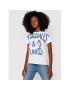 Desigual Tricou es Juntos 21WWTK46 Alb Regular Fit - Pled.ro