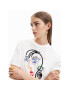 Desigual Tricou Face 23SWTKBU Alb Regular Fit - Pled.ro