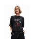 Desigual Tricou Face 23SWTKBU Negru Regular Fit - Pled.ro