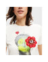 Desigual Tricou Flow 22WWTK89 Alb Regular Fit - Pled.ro