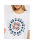 Desigual Tricou Galactic Now 21SOTK26 Alb Oversize - Pled.ro