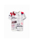 Desigual Tricou Newspaper 23SWTK61 Alb Regular Fit - Pled.ro