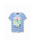 Desigual Tricou Paris 23SWTK05 Albastru Regular Fit - Pled.ro