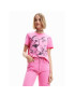 Desigual Tricou PINK PANTHER 23SWTK81 Roz Regular Fit - Pled.ro